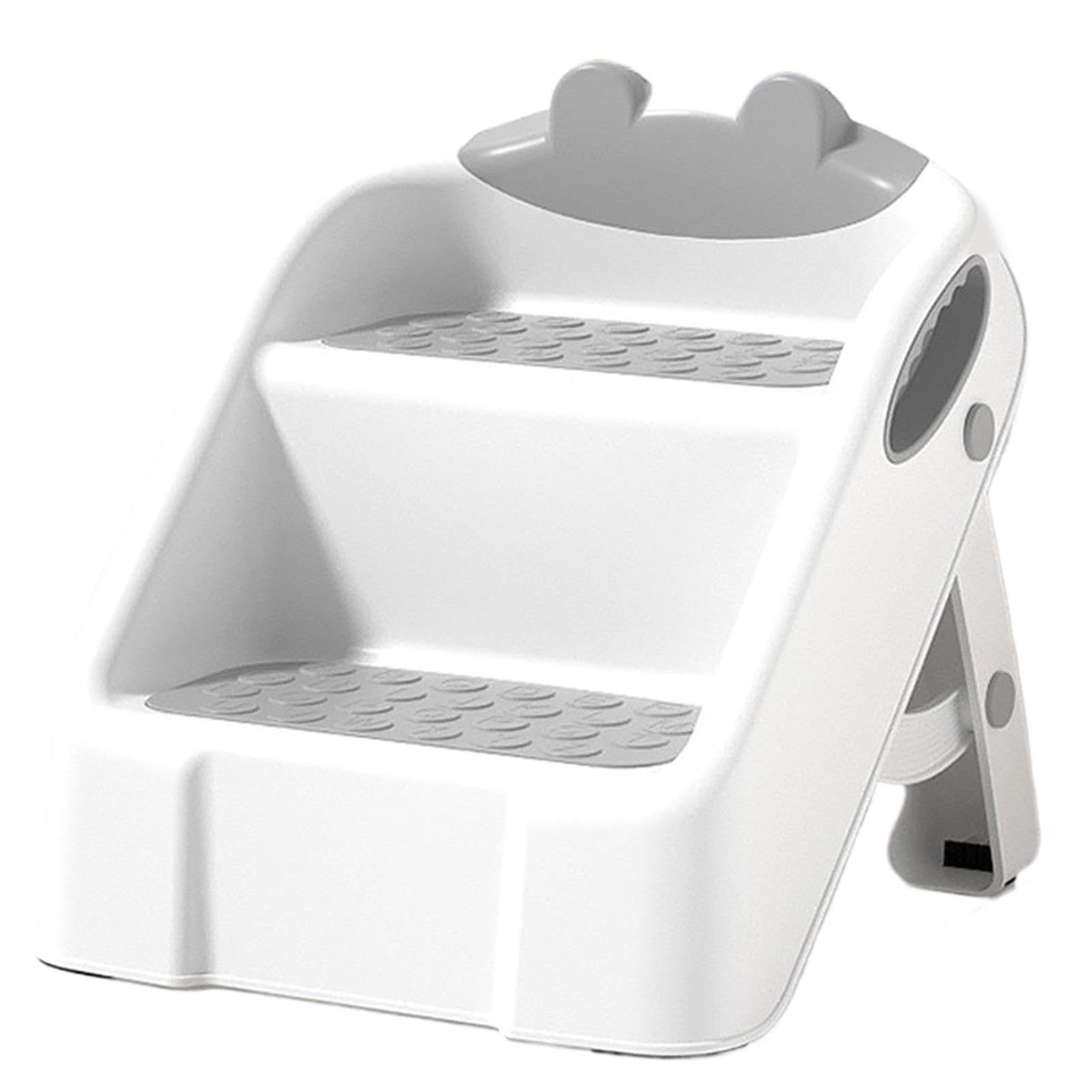 Taburete Infantil con 2 Niveles, Plegable, antivuelco y Antideslizante, para baño, Cocina, habitación Infantil a Partir de 2 años