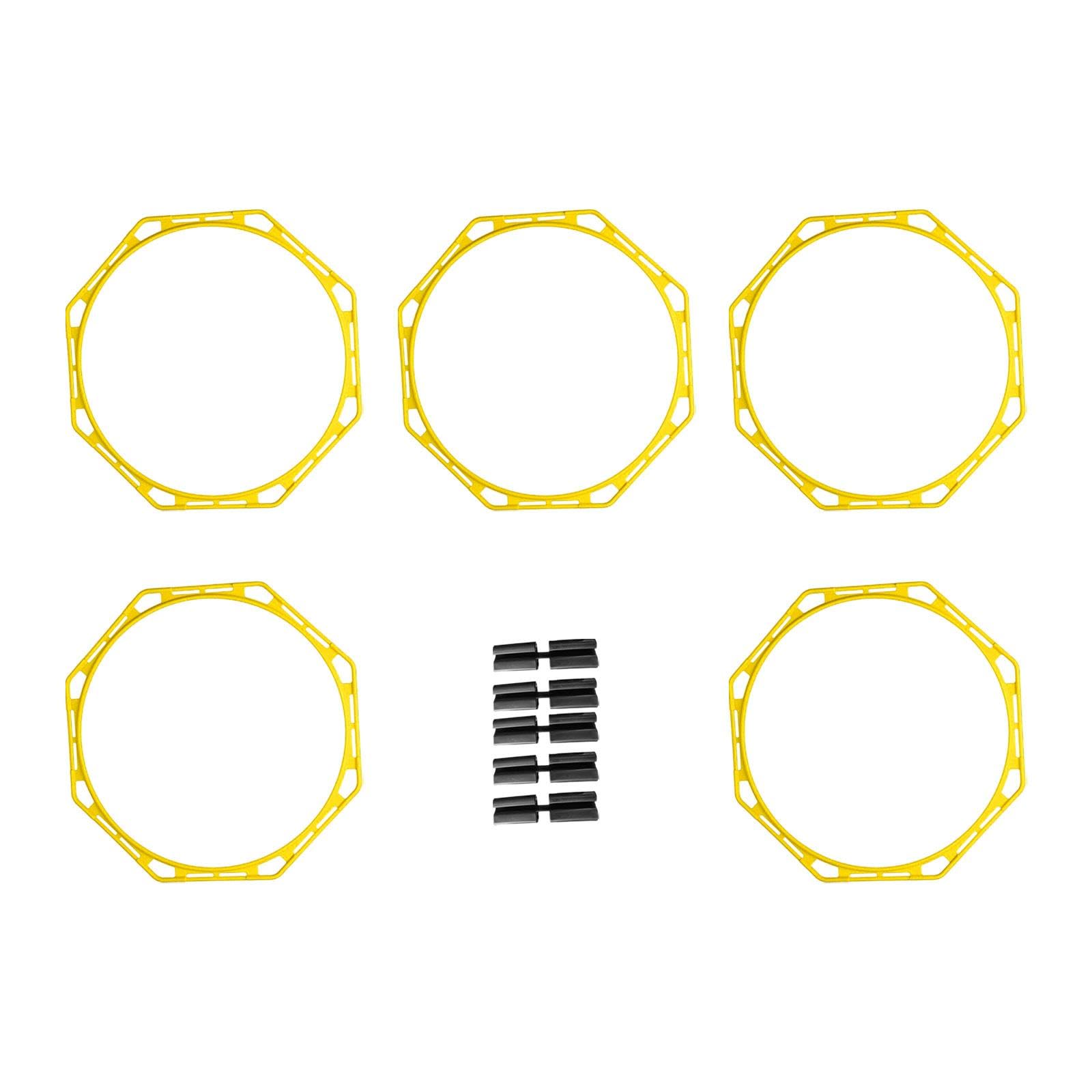 CALANDIS™ 5X Agility Rings Speed Rings for Indoor or Outdoor Use Practice Games Hockey Yellow | Training Aids | Soccer | Team Sports-image-2