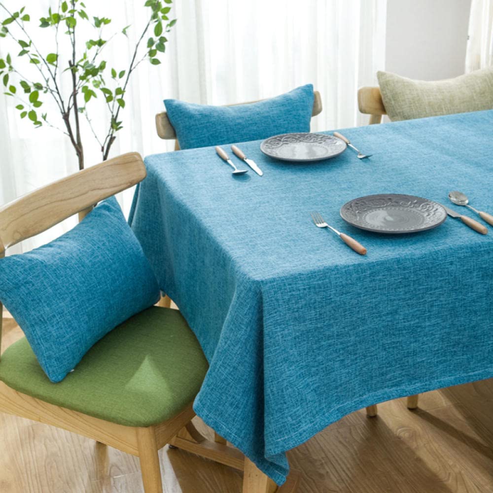 Tovaglia Cucina Tovaglie Antimacchia Rettangolare Thick Cotton Linen Semplice Uso Interno Ed Esterno Purple 90 × 140cm