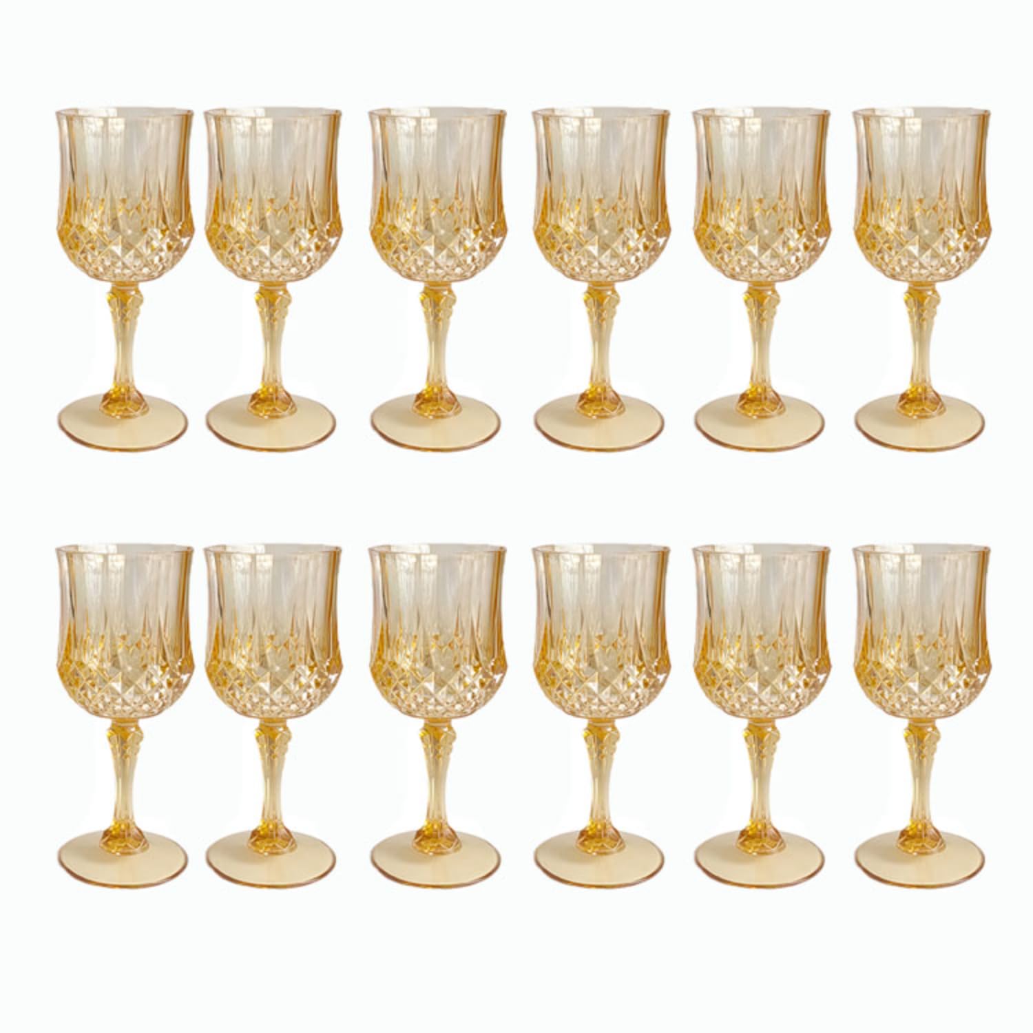 Bicchieri da vino in plastica per feste, forniture per ricevimenti di matrimonio, riutilizzabili, stile vintage per uso quotidiano, hotel, bar, ristorante, anniversario, vacanze, celebrazioni