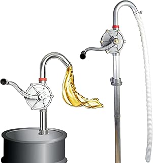 55 Gallon Drum Pump, Barrel Pump, Hand Fuel Pump, Hand Pump for 55 Gallon Drum 5, 15, 30, 50 gal drum (Black)