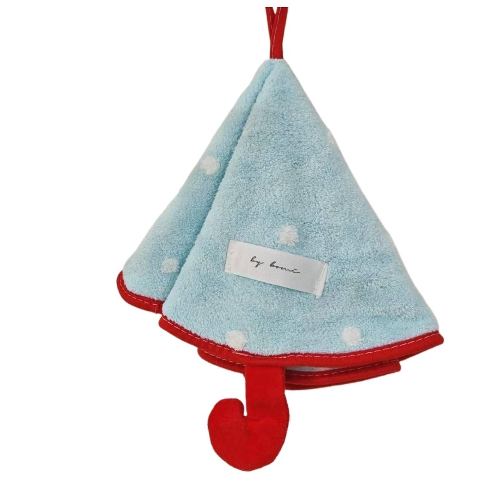 FGUJSUR Hand Towels Small Umbrella-shaped Hand Towel Household Kitchen Hanging Coral Fleece Thickened Absorbent Handkerchief(Blue)