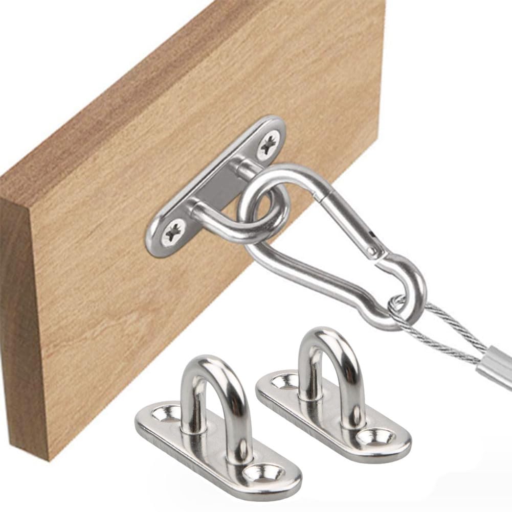 Trendecor 20 Stück Augplatten Edelstahl M5 - 304 Edelstahl Ösen Für Aufhängungen