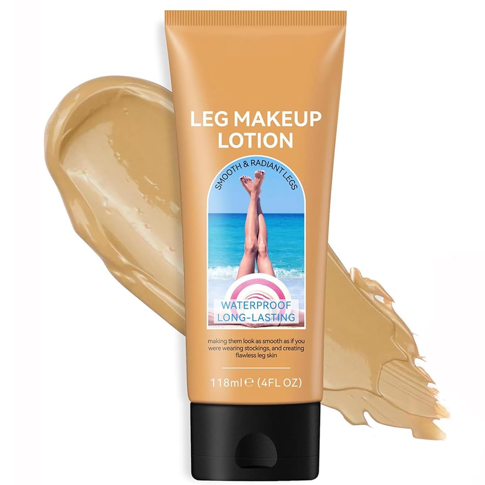 Waterproof Leg & Body Makeup - Tattoo Cover Up Makeup & Tattoo Concealer - Long Lasting Body Foundation - Easy Application - Flawless-Looking Legs - Subtle Sun-Kissed Finis - Medium