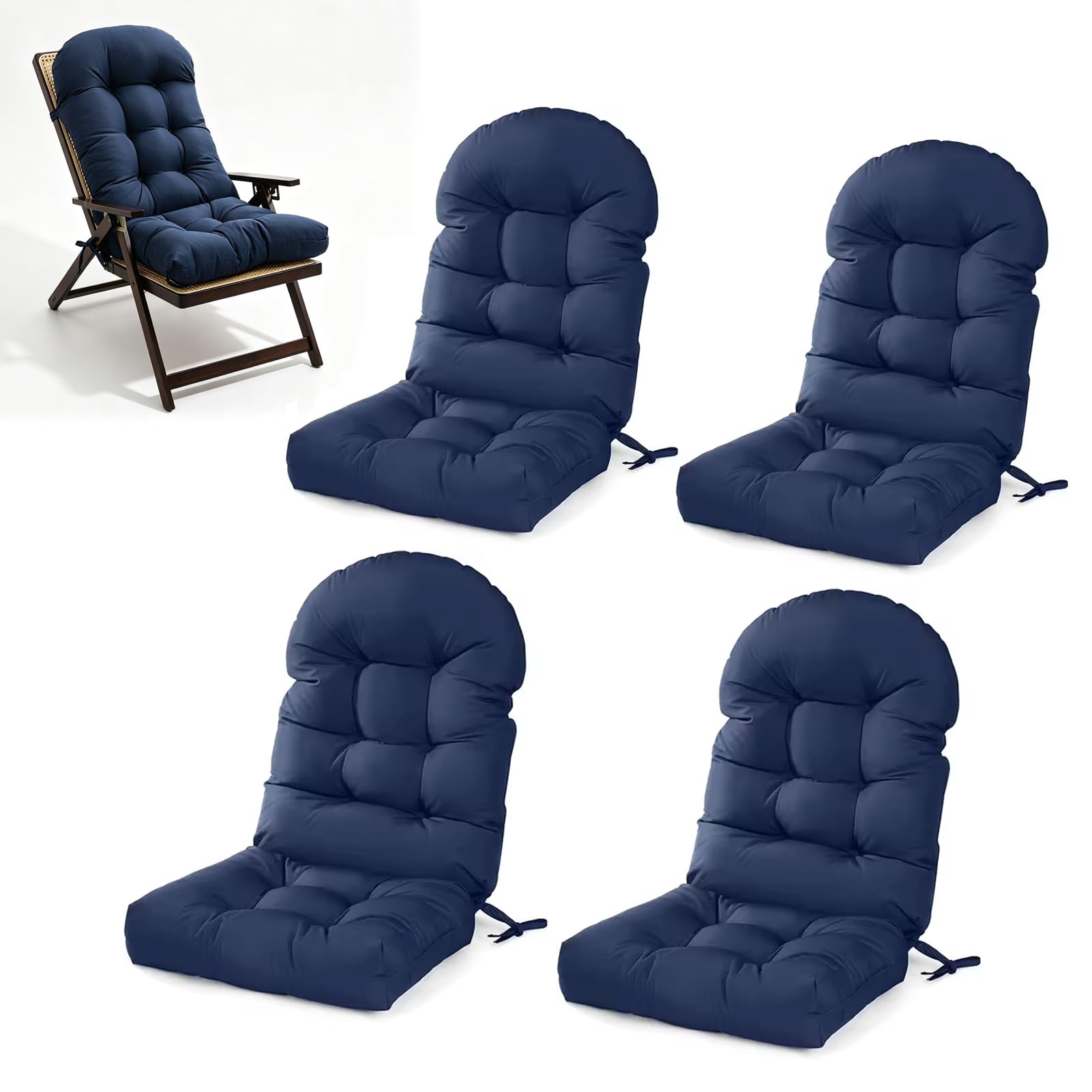 110x50cm Cojin Silla Jardín con Respaldo Alto Impermeable Resistencia UV