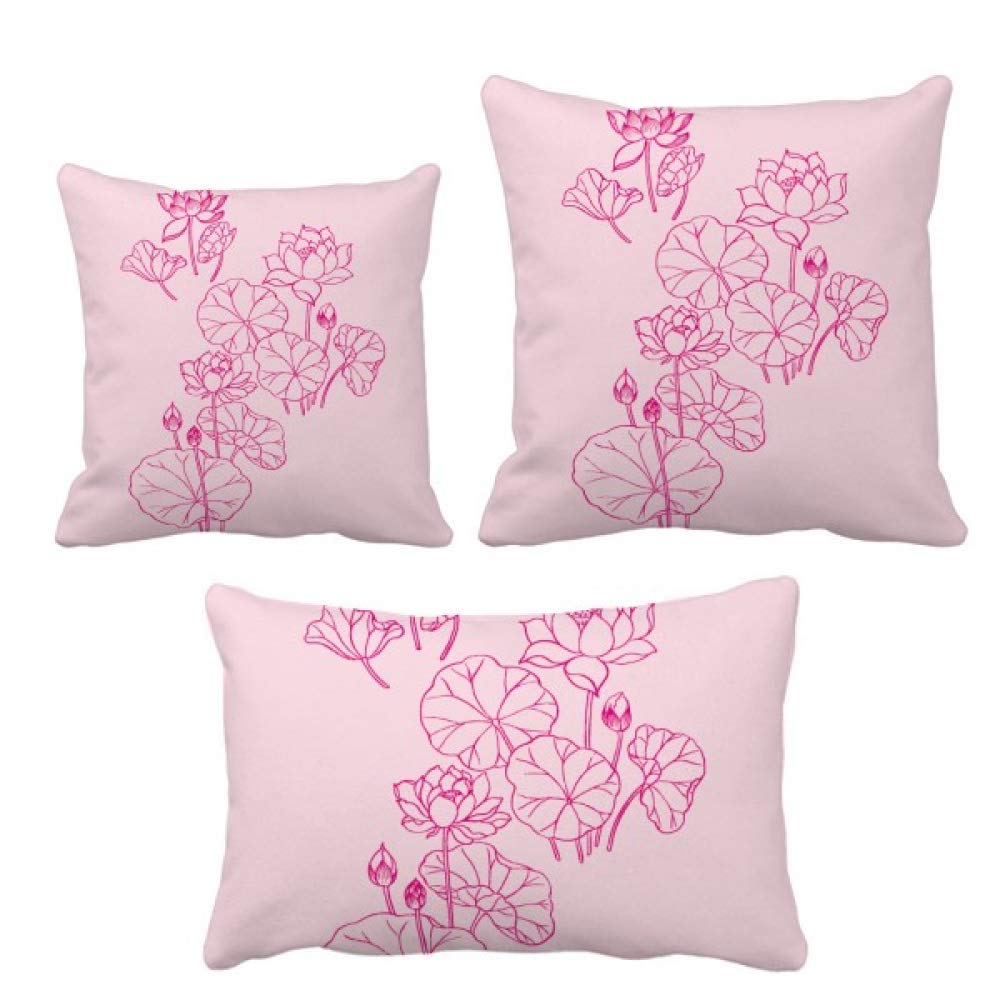 Coussin fleur de lotus plante ensemble cadeau deco original salon