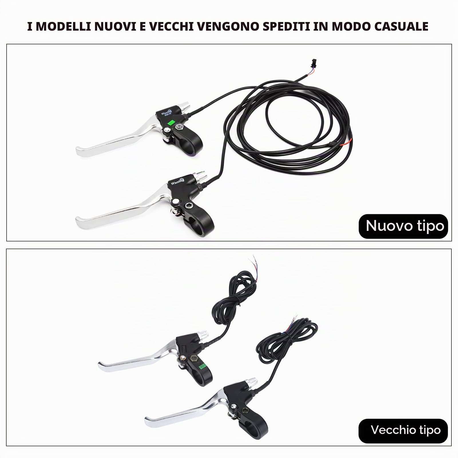Freni per bici elettrica, 1 paio di leve in alluminio per bicicletta elettrica scooter