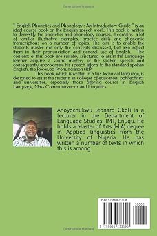 ENGLISH PHONETICS AND PHONOLOGY: An Introductory Guide