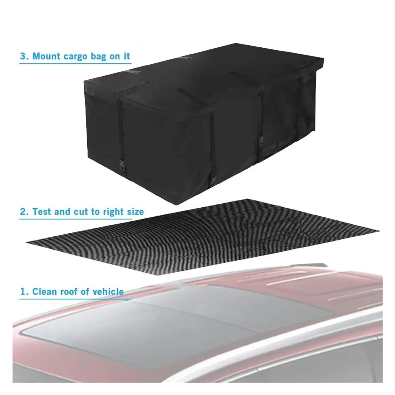 Dach Rack Gepäck Universal Für Autos, Reisen, SUV, Van, 600D/420D, Frachtdachtasche, Großer Wasserdichter Dachgepäckträger, Schwarze Aufbewahrungswürfeltasche Racks Träger Auto(420D Bag)