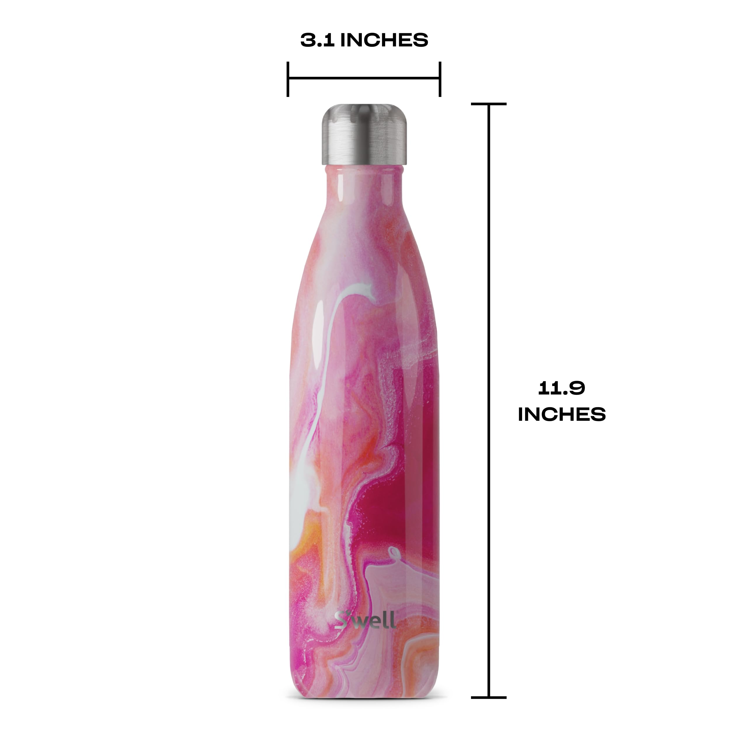 S'well Stainless Steel Water Bottle, 25oz, Rose Agate - Image 4