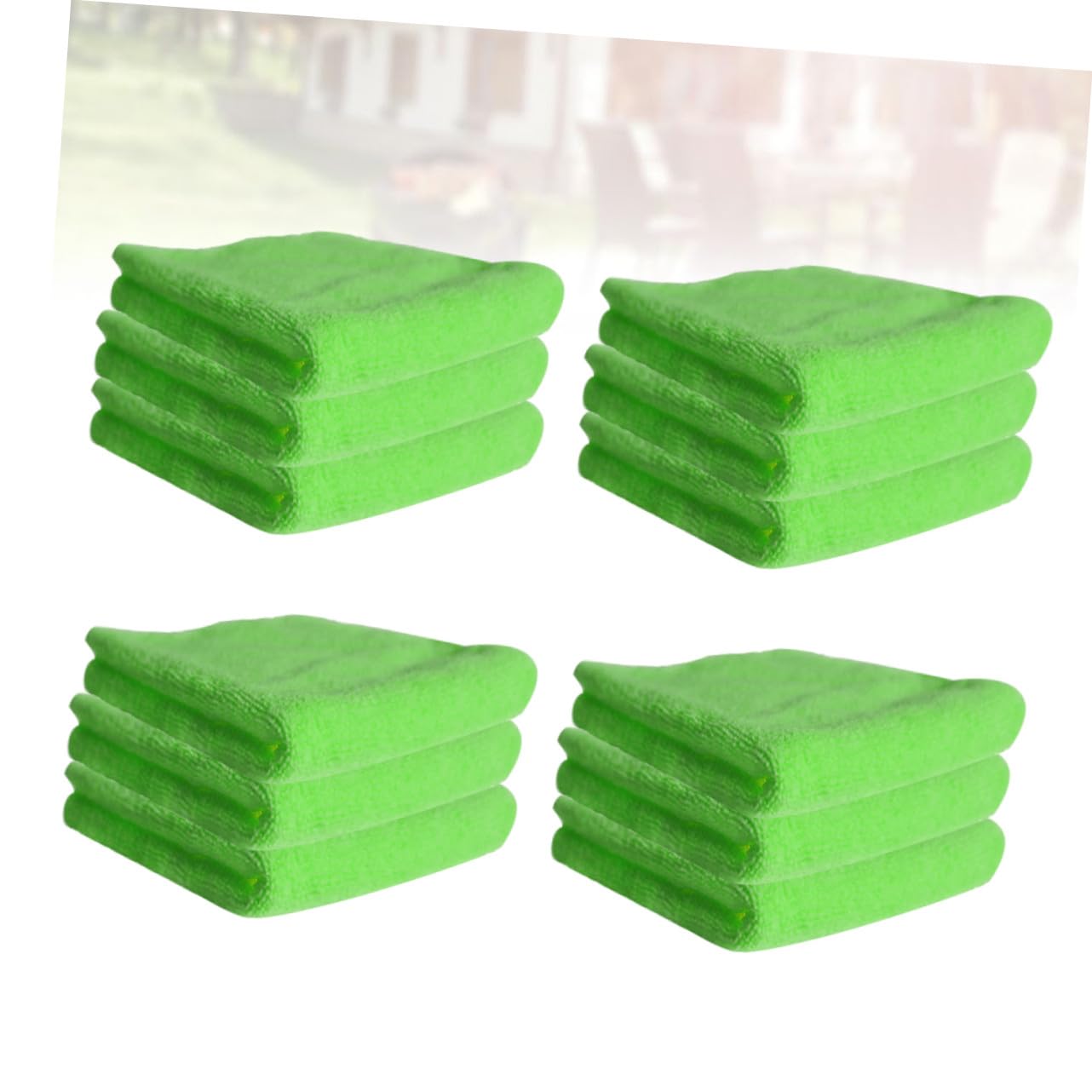 Toalla de Cocina de Microfibra Verde, 12 Piezas, Limpieza y Absorción | Antiadherente, Lavable a Máquina, Descontaminación Superior, Diseño Clásico para Puerta y Muebles