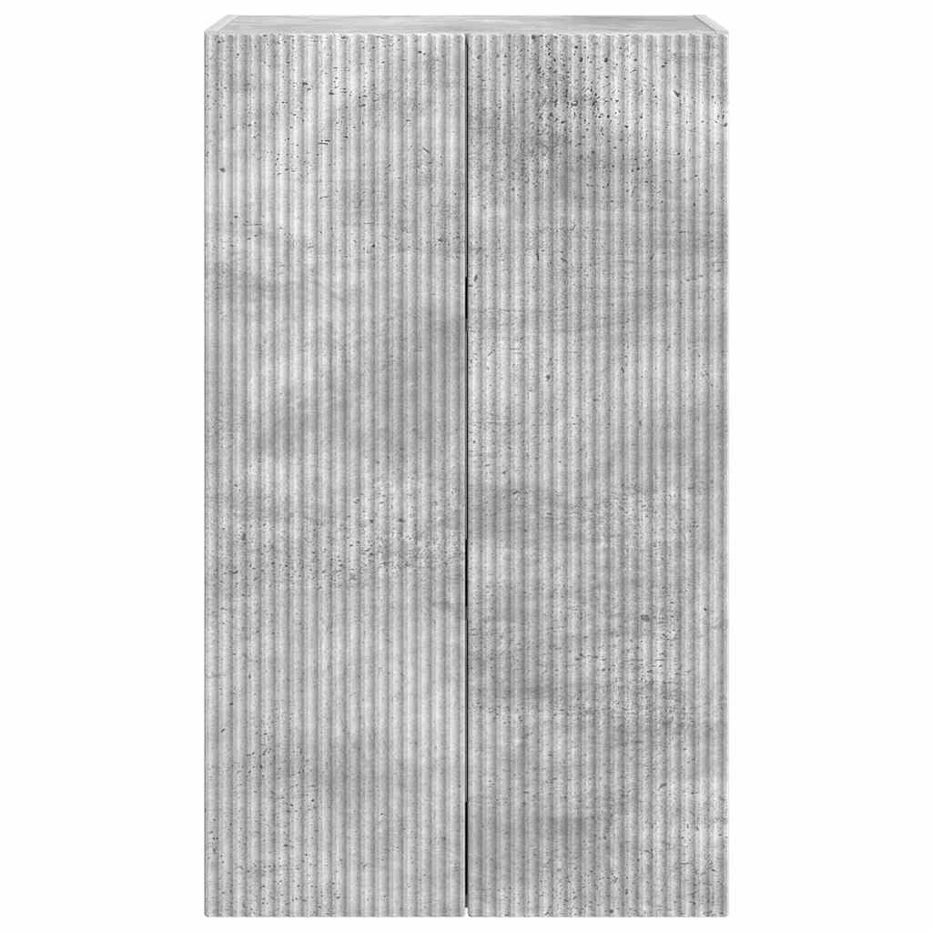 Mobile TV da parete in cemento, 59,5 x 31 x 100 cm, in legno grigio