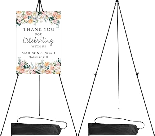 RRFTOK - Soporte de caballete instantáneo de 63 pulgadas caballete portátil plegable para carteles de boda y soporte de exhibición de pósteres