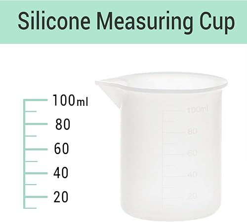 Miniatura 2 de Gartful Vasos medidores de silicona de 3.4 fl oz para mezcla de resina, 6 tazas mezcladoras para resina epoxi, moldes de fundición de joyas, pintura