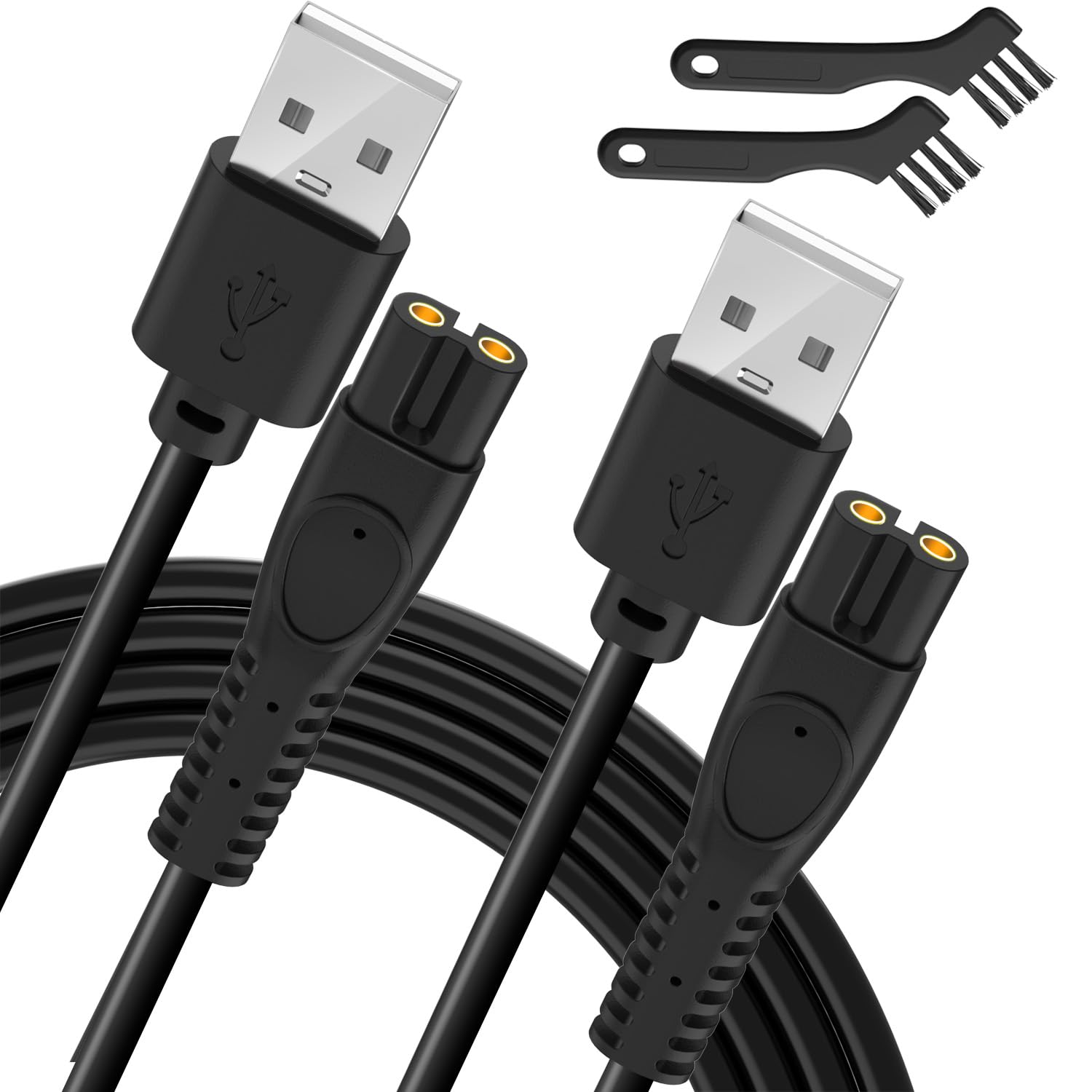 5V Charger Cord for Philips One Blade QP2724 QP2834, MG7910 MG5910 MG9510, 2000 2400 3600 Series Norelco X3001 S3341 S5880 S3243 S7887 X3052 Electric Shaver USB Cable[2-Pack]-image-10