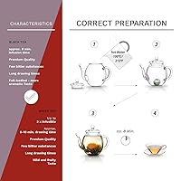 Vista 2 de Creano Blooming Tea Mix - Juego de 6 piezas de té blanco y té negro en elegante caja magnética con relieve plateado