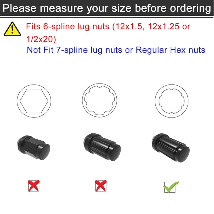 Amazon.com: MuHize 6-Spline Lug Nut Remover Set (2-Piece