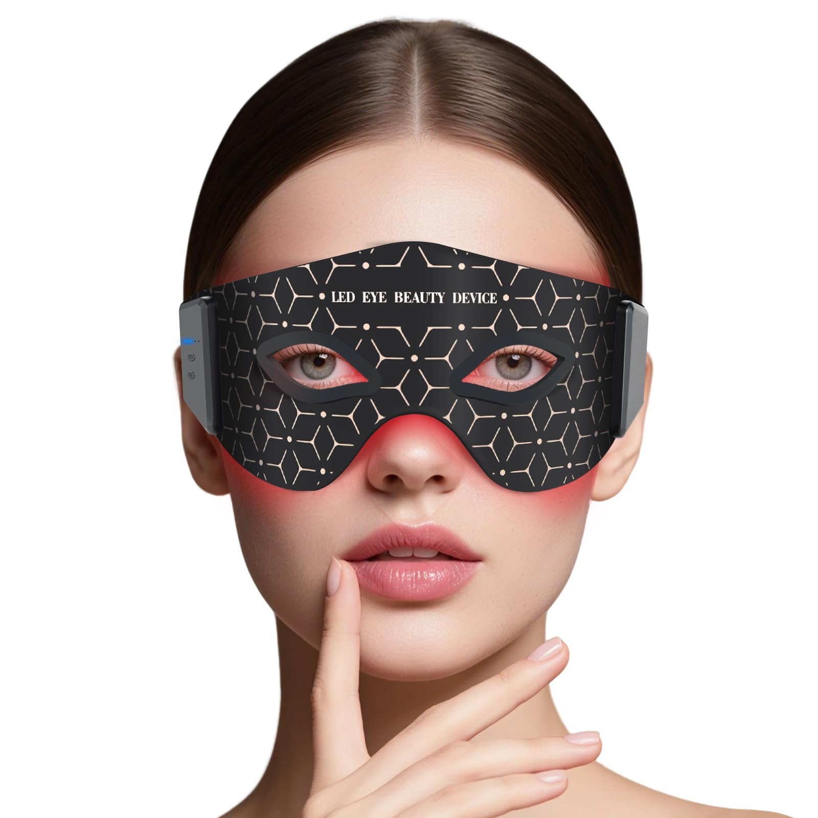 Red Light Eye Mask 5 Modes Adjustable LED Red Light Therapy for Eyes Under Eye Red Light Therapy