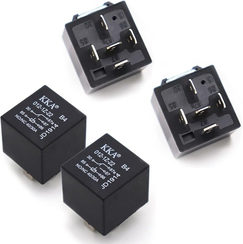 Relé automotivo auxiliar 12 V 40 A com 5 pinos pinflaw à prova d’água – Kit com 4 unidades