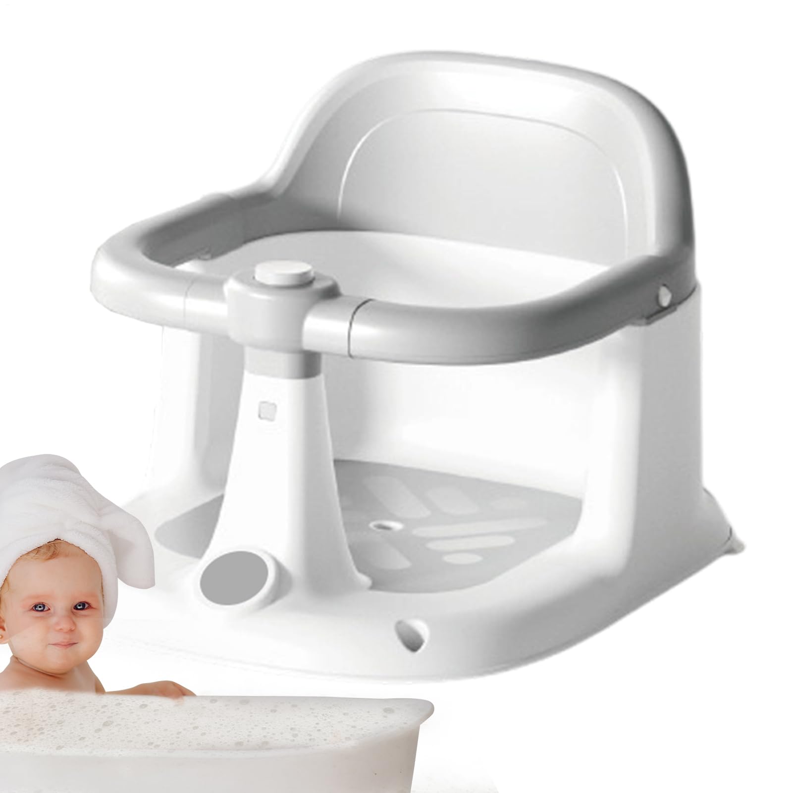 Asiento de Baño para Bebé Asiento De Ducha Infantil | Silla Con Ventosas Antideslizante Para Ducha Hogar Viajes Hoteles Niños 6-24 Meses