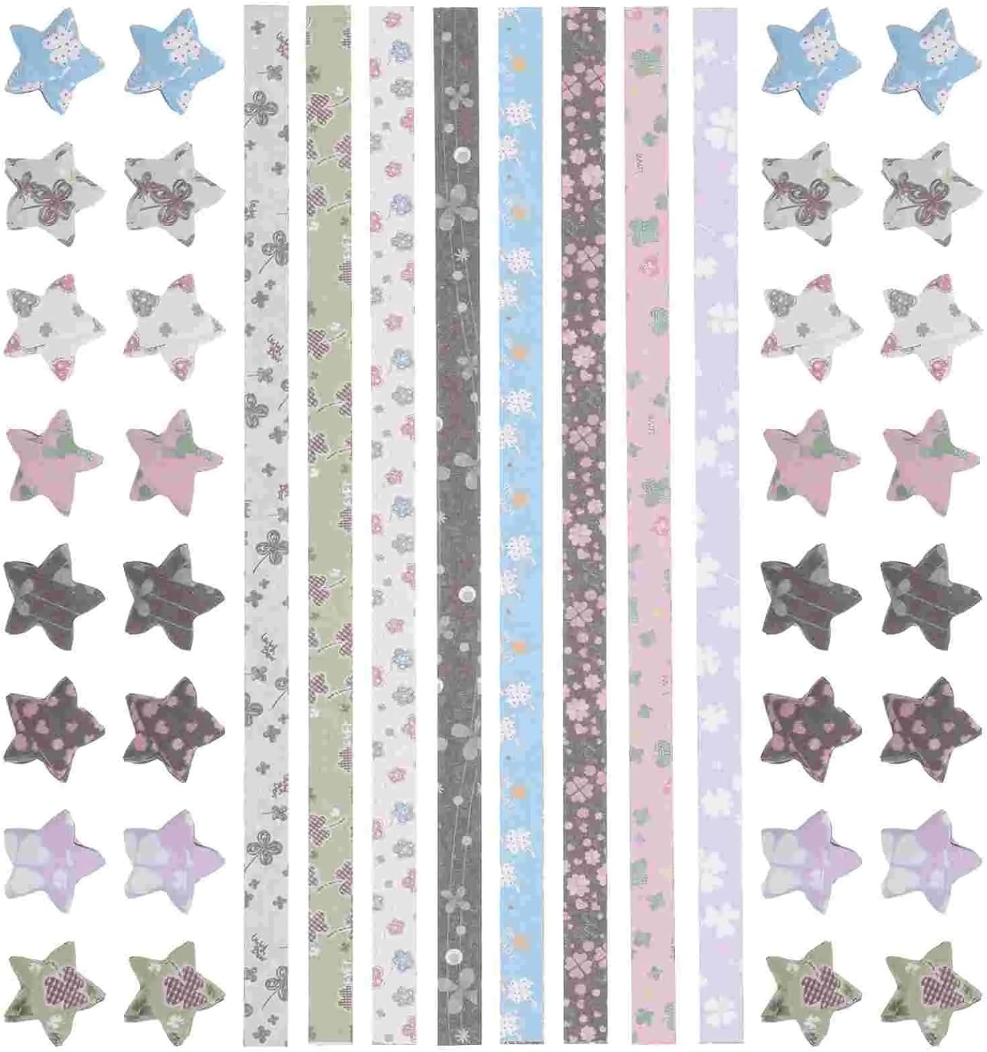 2160 Pcs Paper Star Strips Origami Star Paper Strips Stars Cute Decoration Double