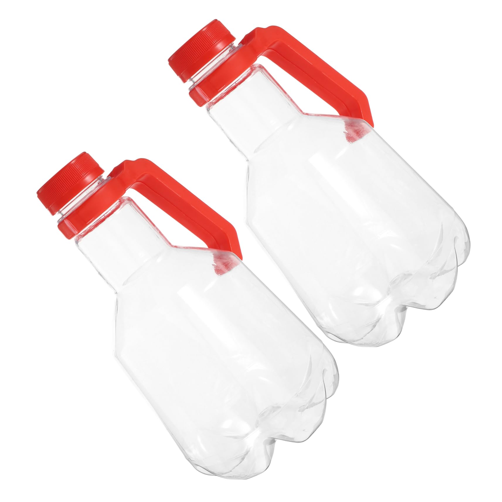 Luxshiny 2Pcs Food Grade Plastic with Handle and Lid Portable Beverage Dispenser for Home Bar Ktv Nightclub Versatile and Drink Containers for Takeout