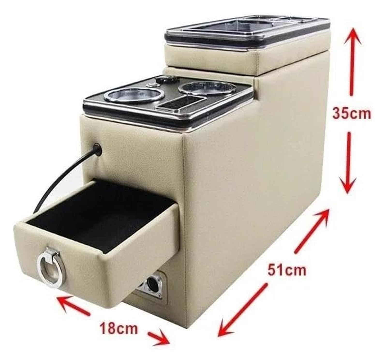 Braccioli per Auto per VW per Caravelle per M&ultivan T4 T5 T6 2003-2023 Bracciolo Centrale con Ricarica Wireless per Telefono(for 4th Beige)