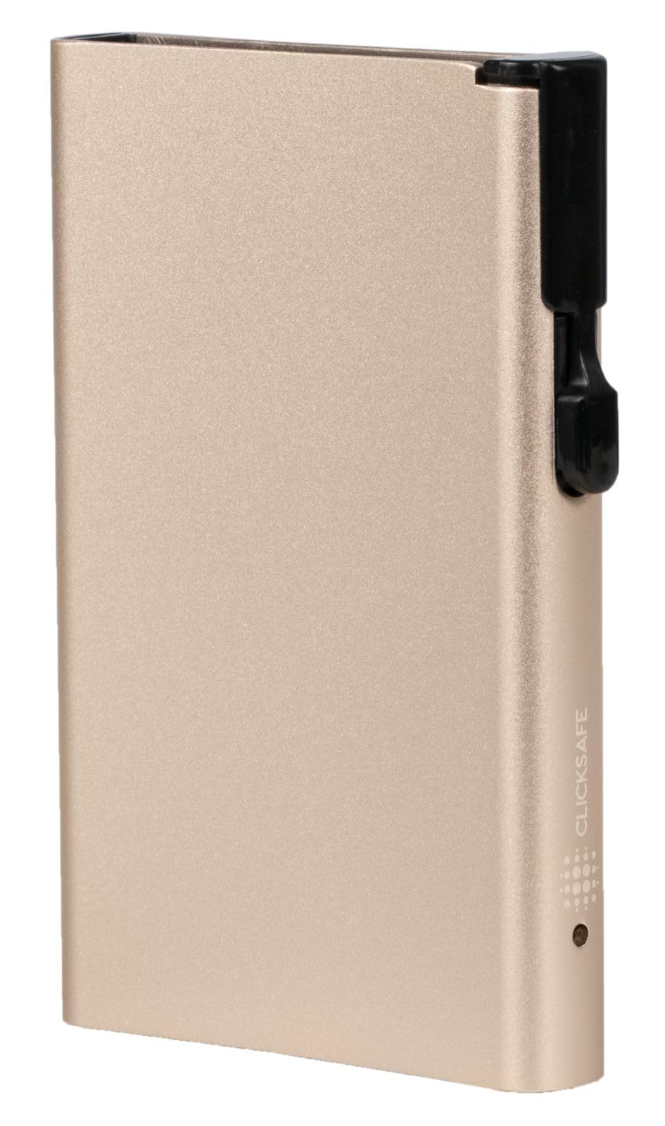 Card Holder Clicksafe RFID - Aluminum Ivory White 8 Cards