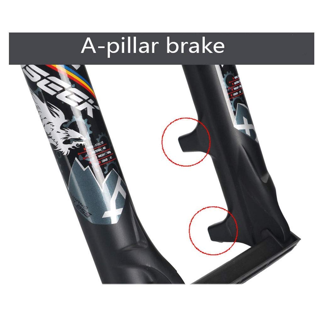 Horquilla de suspensión de Ciclismo de 27,5", Ajuste de amortiguación de Control de Freno de Disco de aleación de Aluminio MTB de 29 Pulgadas, Recorrido de 100 mm de 1-1/8"