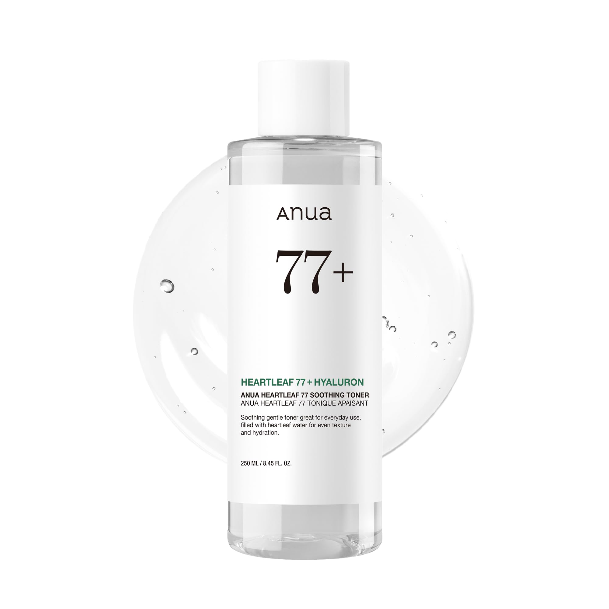 Anua Heartleaf 77% Toner Visage – Lotion Tonique Apaisante et Hydratante pour Peau Sensible, Rougeurs & Barrière Cutanée, Skincare Coréenne, 250ml