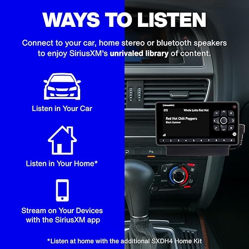 Miniatura 6 de SiriusXM SXEZR1V1 Onyx EZR Radio Satelital con Kit de Vehículo - Disfruta de SiriusXM en tu Sistema de Audio de Coche Existente y Más con Esta Radio