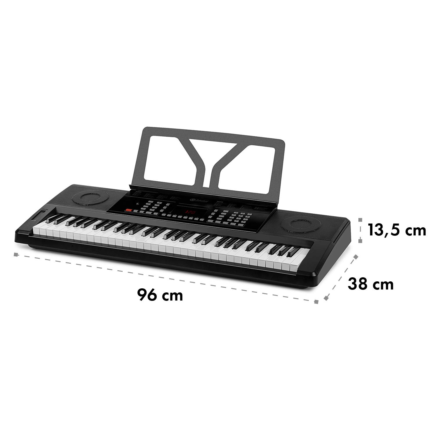 Schubert Etude 61 MK II Digital Keyboard - Tasten-Keyboard, 61 Tasten, Klavier, E-piano, Lern- und Aufnahmefunktion, 50 Demo-Songs, 300 Klänge/Rhythmen, Netz- und Batteriebetrieb, schwarz
