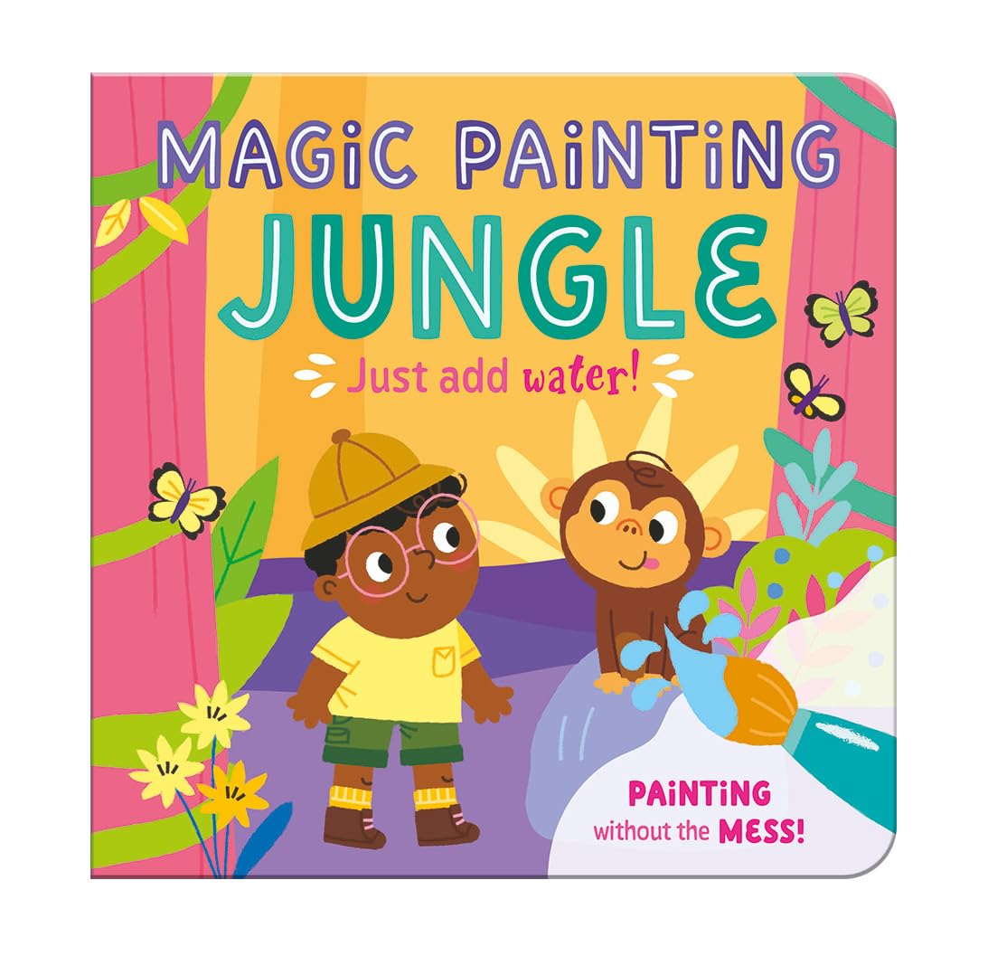 Magic Painting Book | Jungle | Just Add Water | Mess-Free Colouring Board Book for Children