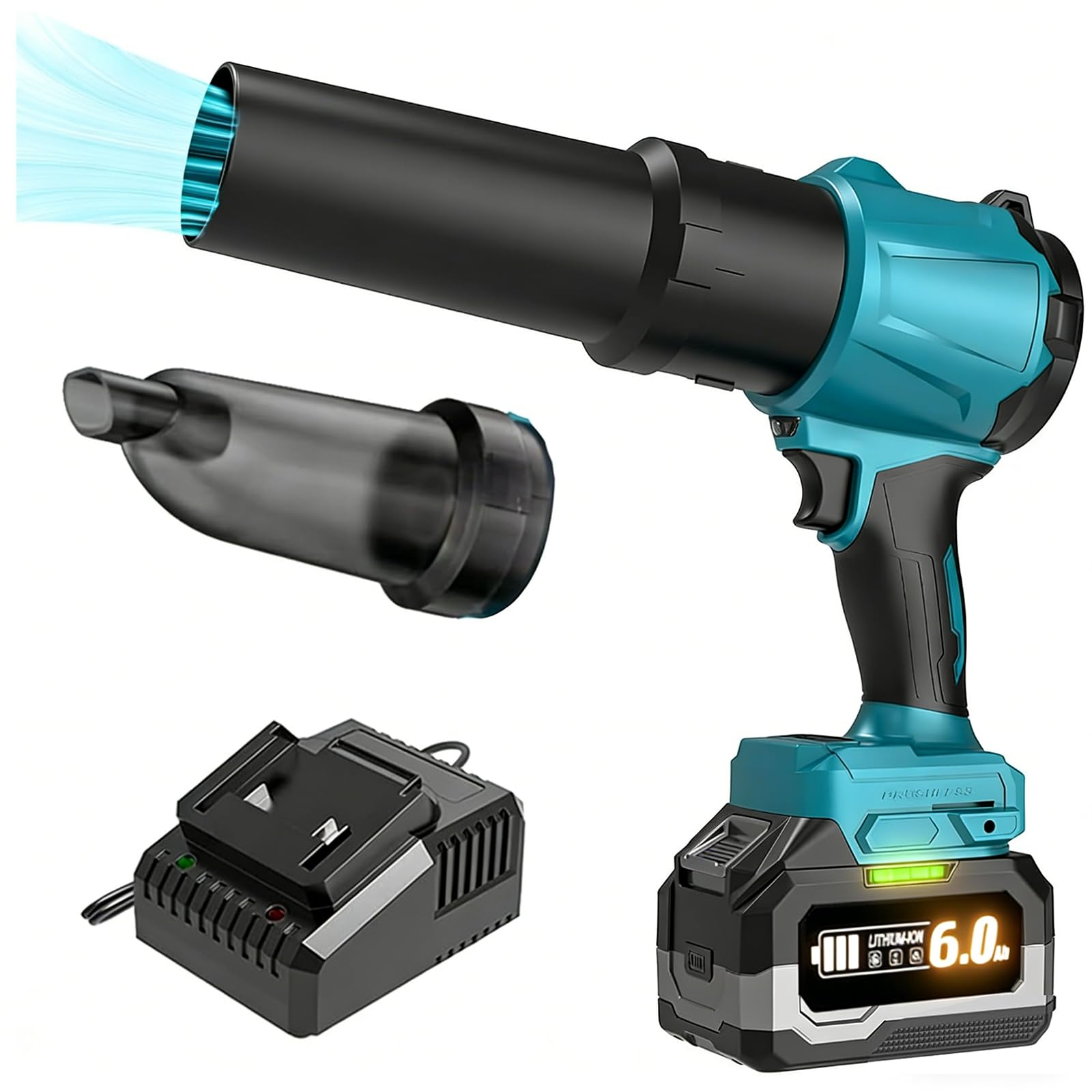 一台二役 ブロワー /大容量(21V,4000mah)バッテリー2個付き/送風機 Amazon.co.jp: 2in1 洗車 ブロワー (送風・吸引) 充電式 21v マキタ