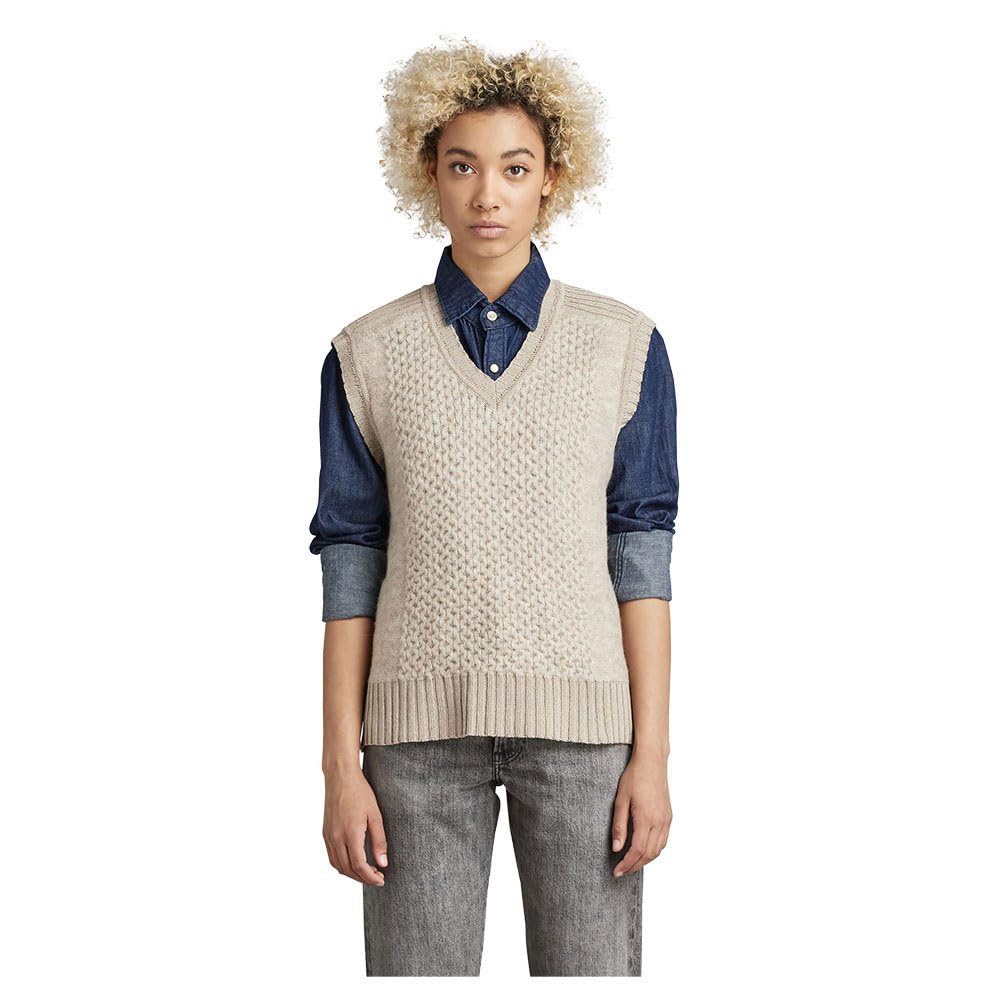 G-STAR Damen Knitted Slipover Vest Structure Loose
