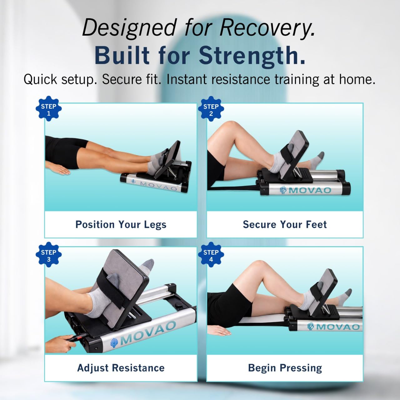 Mini in-Bed Leg Press for Rehab | US Doctor Invented for Stroke, Post-Surgery & Limited Mobility | Use in Bed, Chair or Wheelchair | 6 Resistance Levels | Portable 9 lb PT Equipment — Amazon image 8