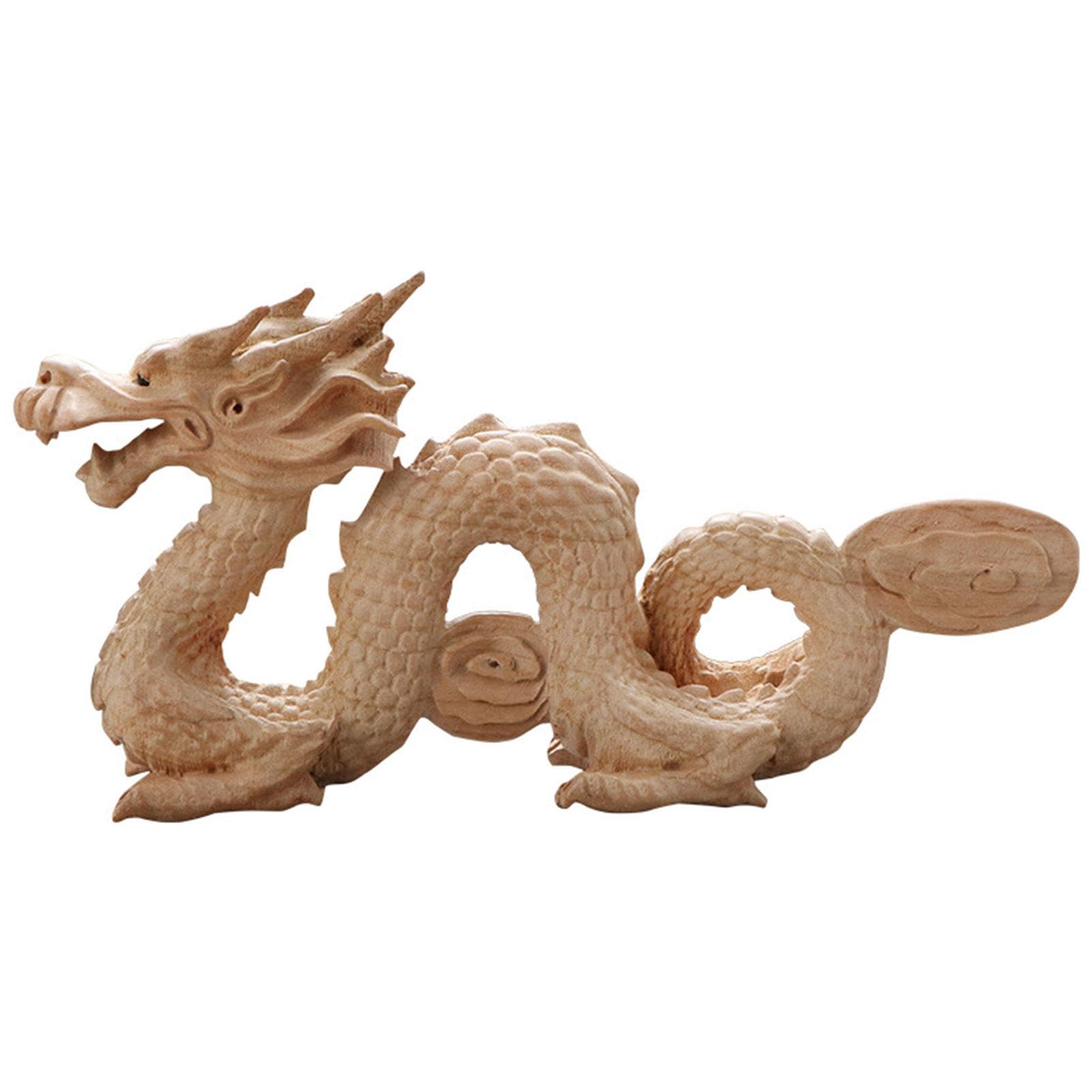 Figuren, Handgeschnitzte Drachenfiguren for die Dekoration von Zuhause oder Büro – Drachengeschenk, Glückssymbol, Skulptur(S)
