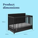 Graco Hadley 5-in-1 Lit convertible avec tiroir (noir) – Crib avec tiroir Combo, Inclut le tiroir de garde d'enfants de taille complète, converti de bébé lit bébé en lit pour tout-petit, lit de jour et lit complet