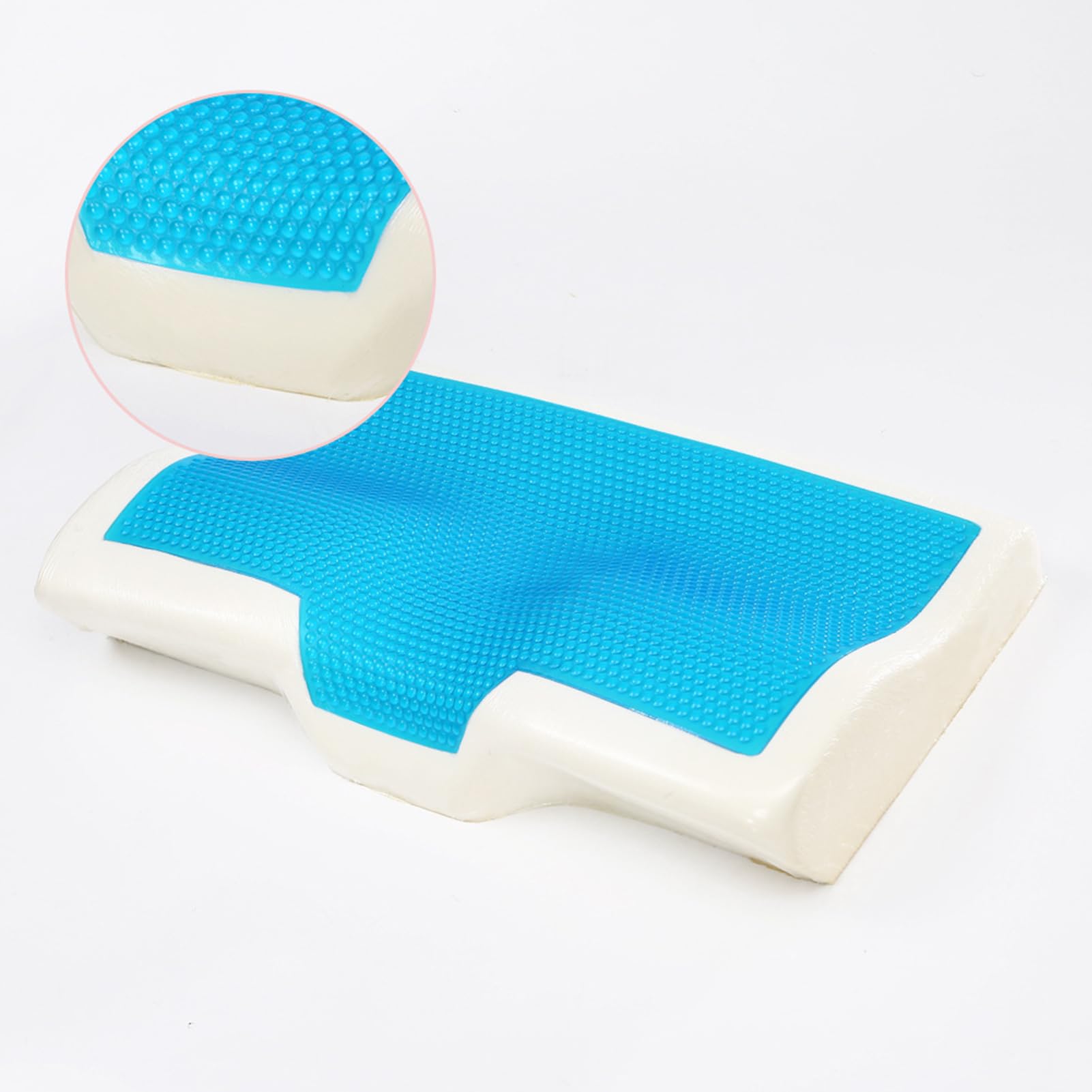 Semme Cuscini Ortopedici Memory Rinfrescanti Cuscini per il Collo in Gel Cuscino Cervicale per Dormire Cuscino di Supporto per il Collo per Chi Dorme Sul Collo e (19,7 x 11,8 pollici)