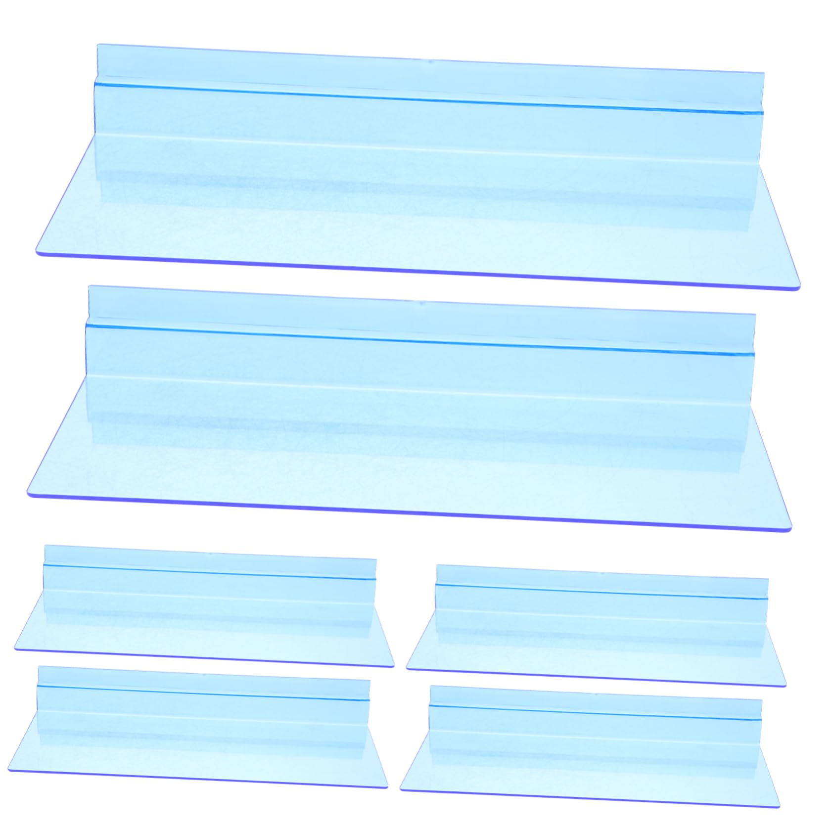 Veemoon Plastic Shoe Display Racks 6pcs Wall-mounted Shoe Shelves Space-saving for Store Mall Supermarket