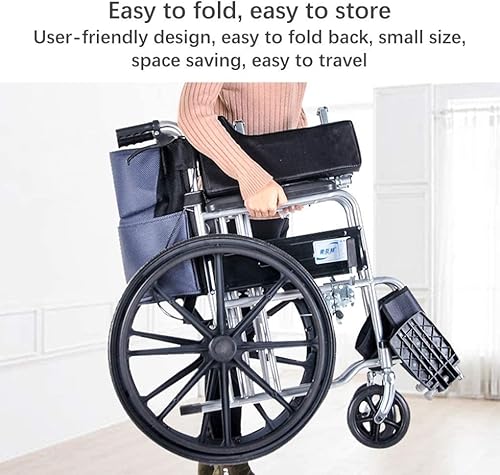 Miniatura 4 de NEOCHY Silla de ruedas portátil plegable compacta para ayudar a la movilidad silla de ruedas ligera para personas mayores con discapacidad color rojo