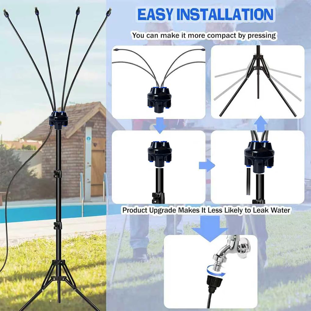 Per Sistema di irrigazione a spruzzo verticale a bassa pressione con raffreddamento immediato di giardino e piscina. tubi flessibili con ugelli in ottone consentono una piegatura