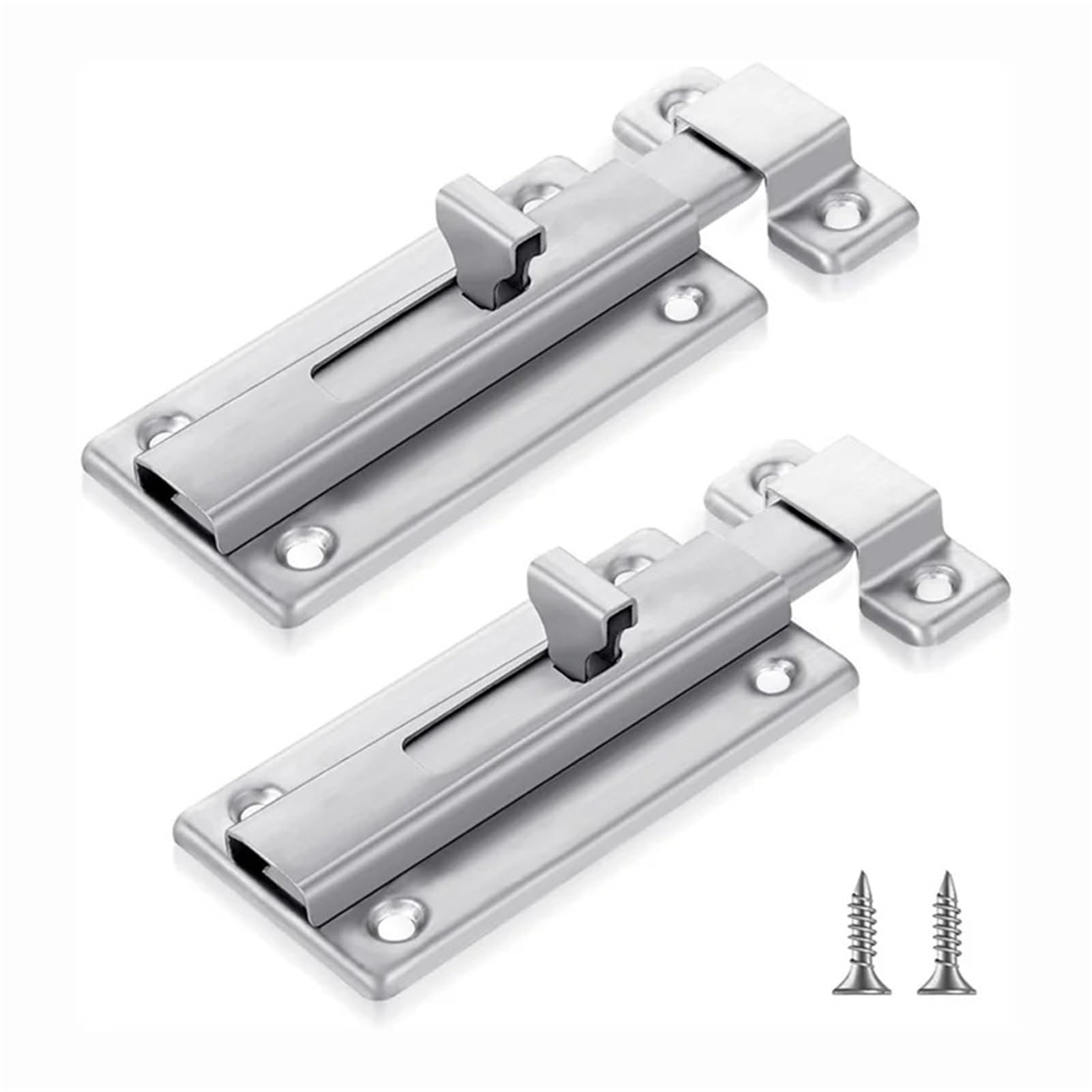 Loquets coulissants acier inoxydable 10,2 cm durables pour quincaillerie