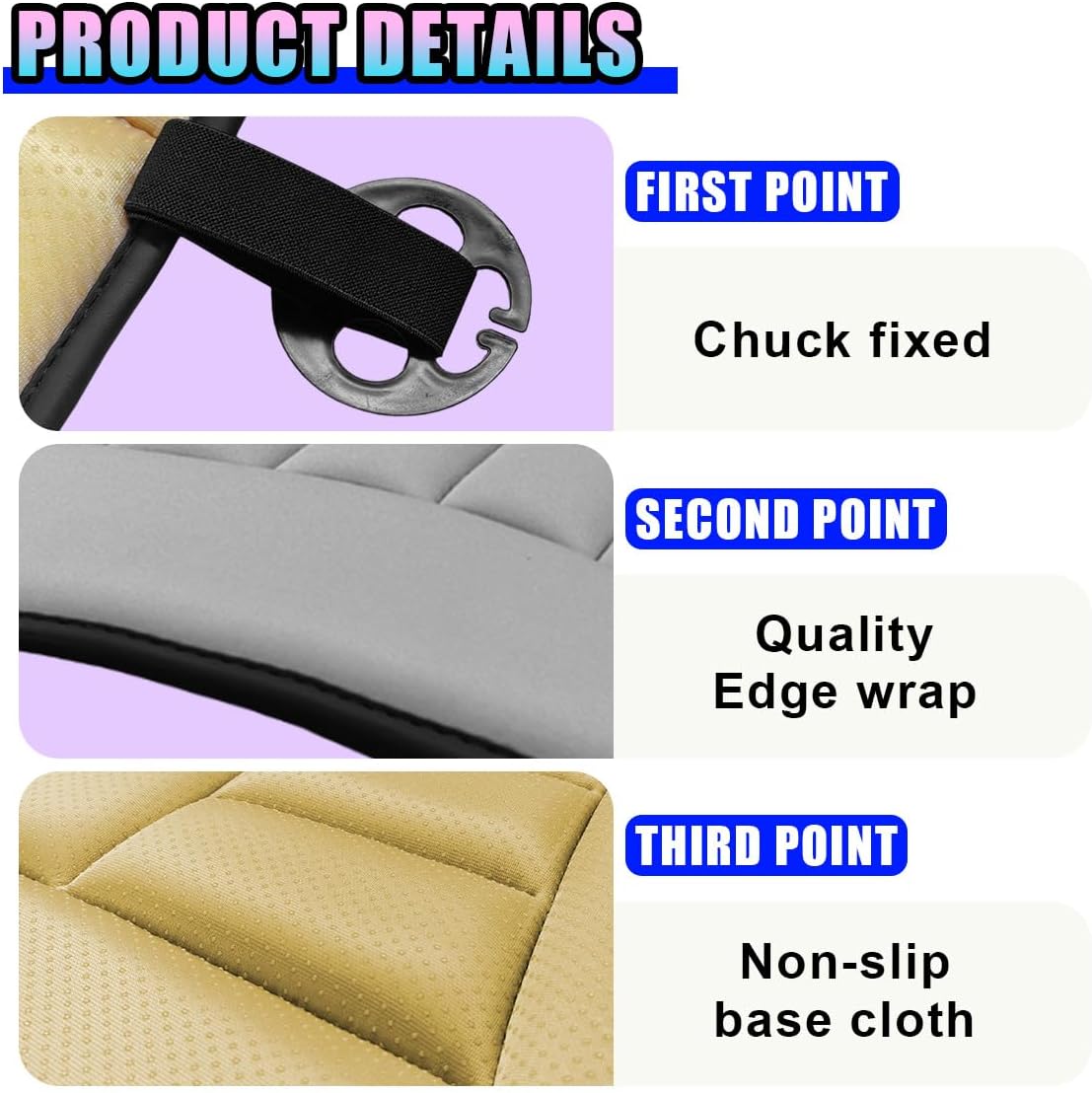 Linen Car Seat Cushion, Comfort Memory Foam Automotive Seat Pad for Long Driving, Breathable Non-Slip Bottom Vehicle Seats Protector for Sedan, SUV, Truck, Office, and Home Chair(Grey)
