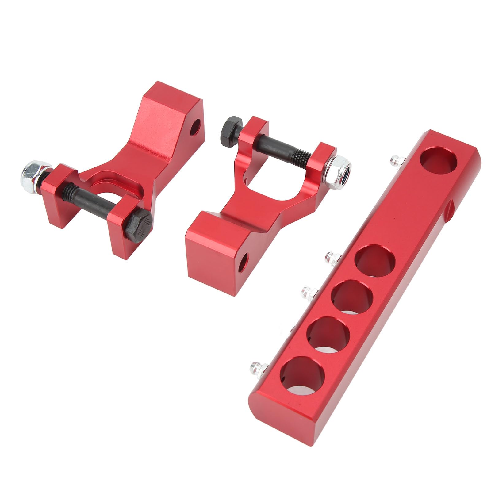 Kit de descenso delantero y trasero ajustable para un mejor manejo y estabilidad para Banshee 350 YFZ350 Warrior 350 YFM350X CNC aleación de aluminio (rojo)