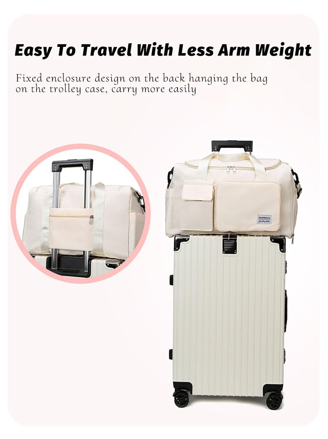 Borsone multiuso pieghevole da 20 l, per palestra, yoga, borsa da viaggio, organizer da viaggio, borsa da cabina, scomparto per asciutto e bagnato, Vino rosso, Casual moderno