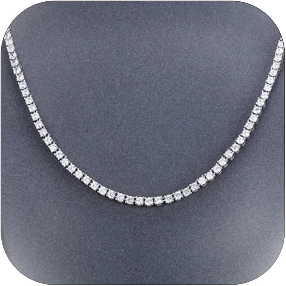 ALRNBY Sparkly Tennis Necklace for Women 18/20/22in Beauty Diamond