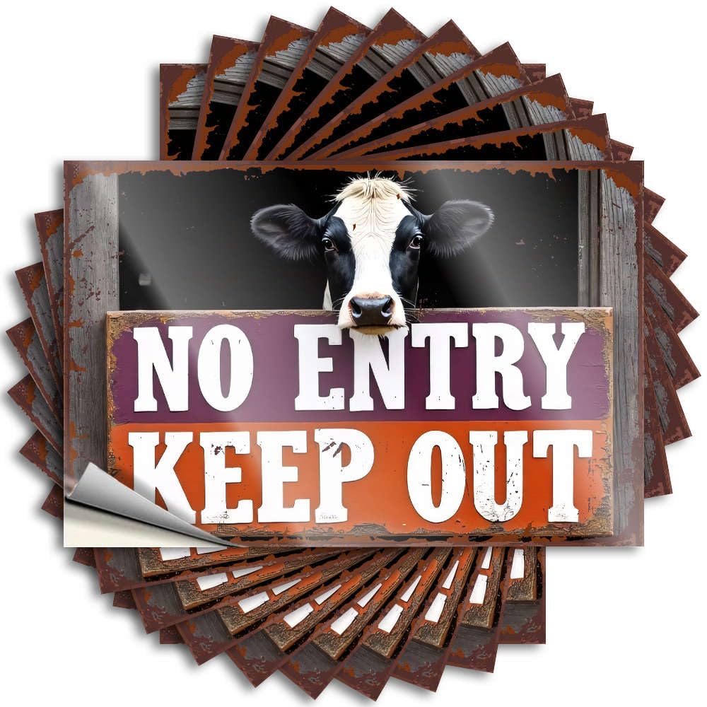 Home Decor for Men Decal Helmet | No Entry Keep Out Funky Billiards Sticker Pack(8X12CM)