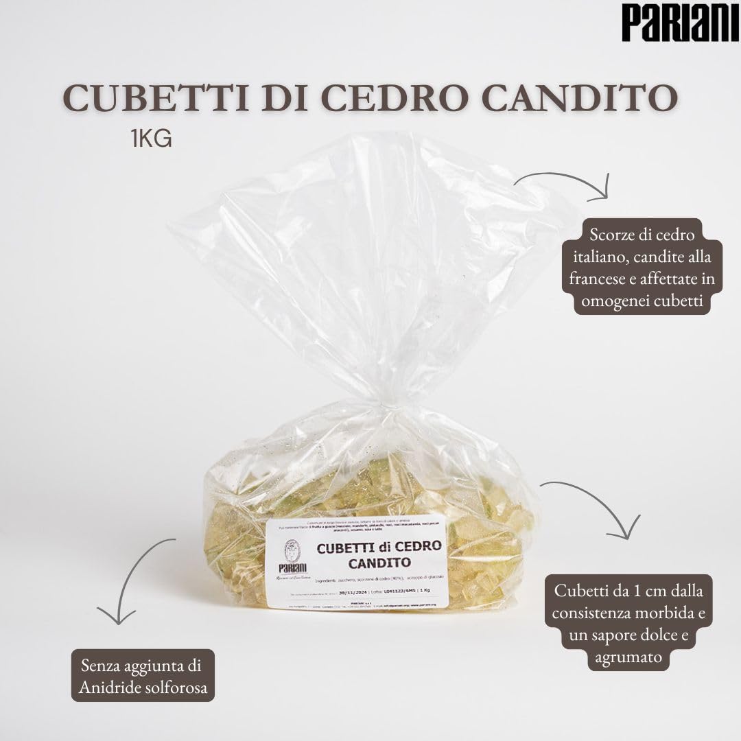 Pariani - Cubetti di Cedro Canditi, 1Kg