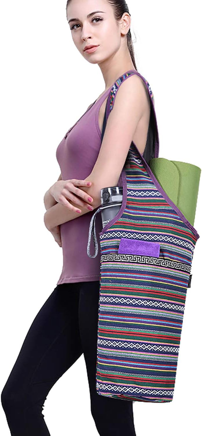 ELENTURE Yoga Mat Bag with Strap for 1/4-Inch 1/3-Inch Thick Exercise Yoga Mat, Yoga Mat Tote Carrier Bag with Pockets